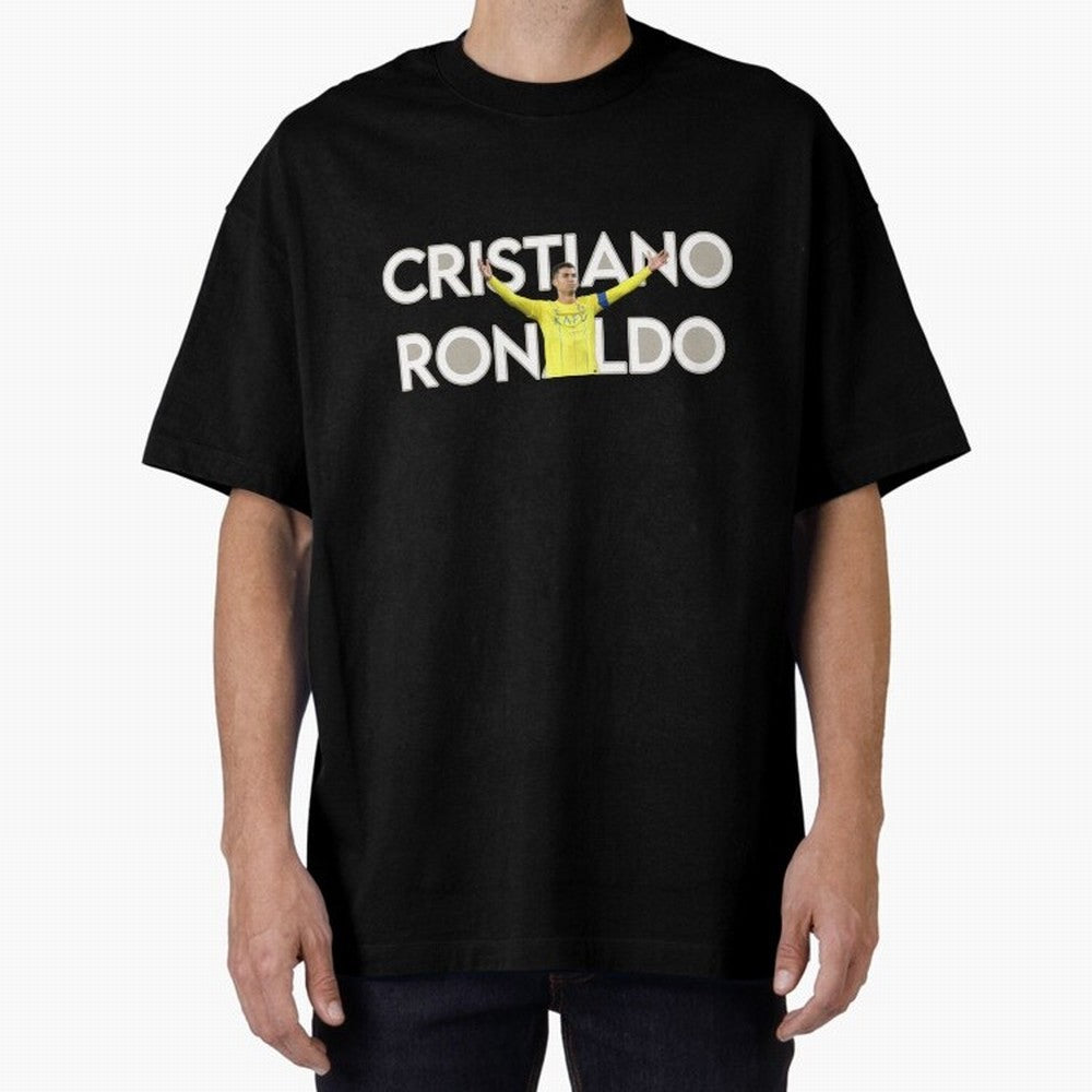Cristiano Ronaldo Oversized T-Shirt Fuel Your Fan Pride for FIFA World Cup 2026 Group Stage Celebrating Messi, Neymar and Mbappe, England and Germany Energy, Sports Nostalgia, International Competition, Famous Players and Unforgettable Victories;