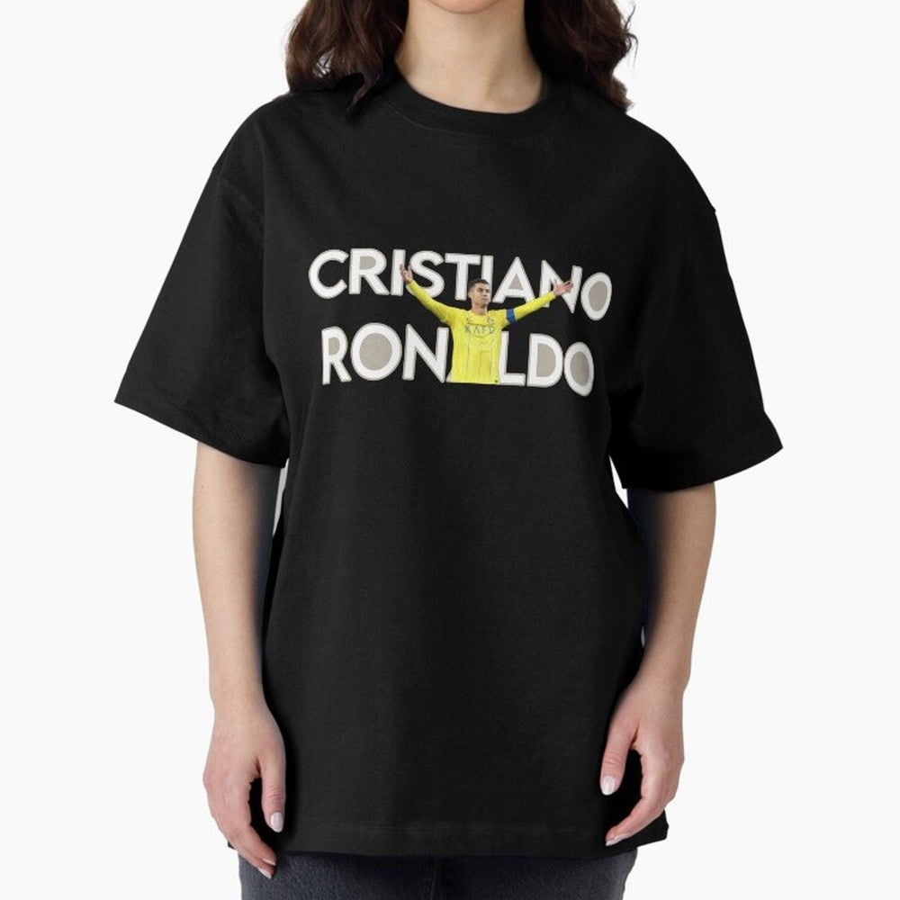 Cristiano Ronaldo Oversized T-Shirt Fuel Your Fan Pride for FIFA World Cup 2026 Group Stage Celebrating Messi, Neymar and Mbappe, England and Germany Energy, Sports Nostalgia, International Competition, Famous Players and Unforgettable Victories;