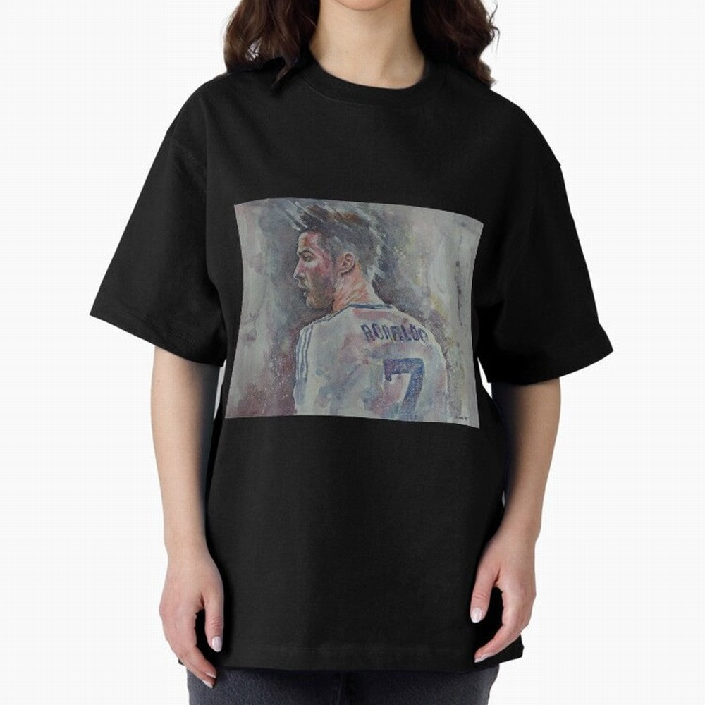 Cristiano Ronaldo - Portrait 1 Oversized T-Shirt Cheer for Match Day Hype around FIFA World Cup 2026, CR7, Argentina, Stadium Memories, Football Loyalty, International Chants and Championship Tradition; Great for Supporters Who Love Legendary