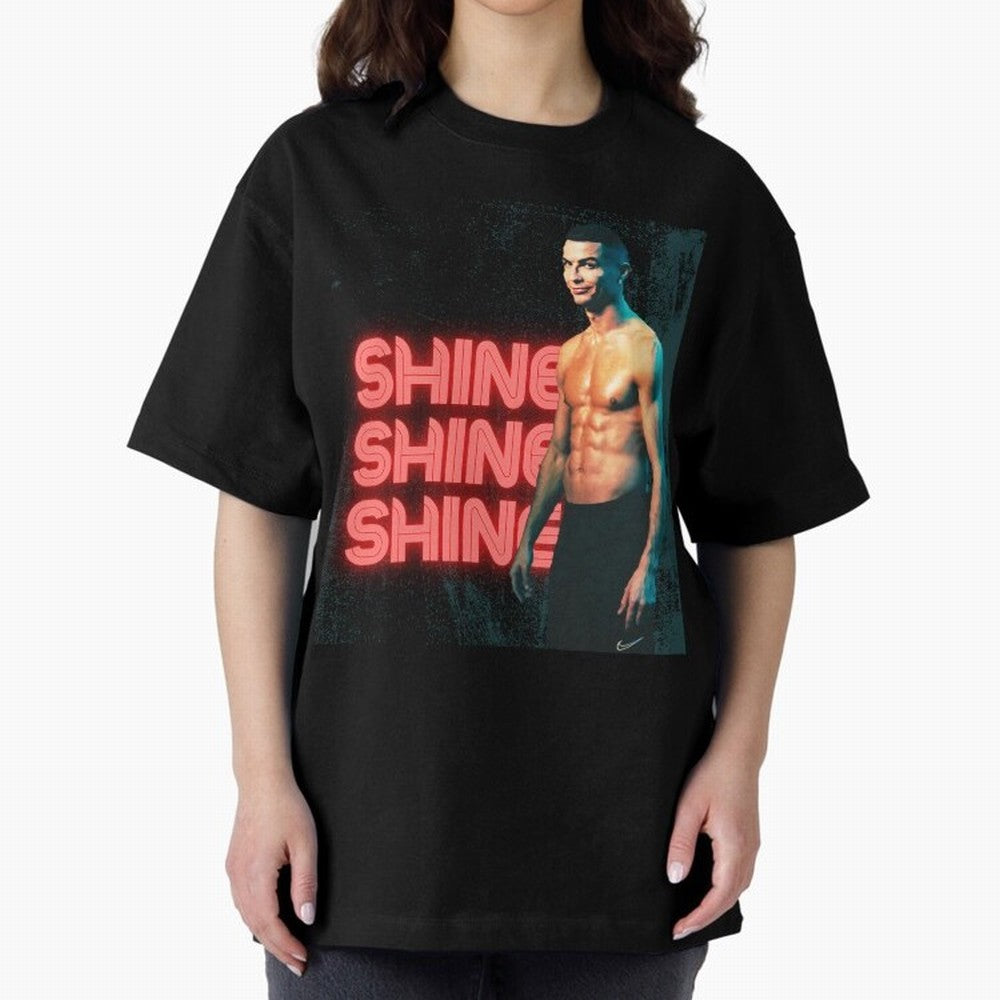 Cristiano Ronaldo Shine Oversized T-Shirt Share the Excitement of FIFA World Cup 2026 Group Stage for Fans of Haaland and Mbappe and Spain and Netherlands, Bringing Fan Favorite Moments, National Team Passion, Big Match Drama and Soccer History;