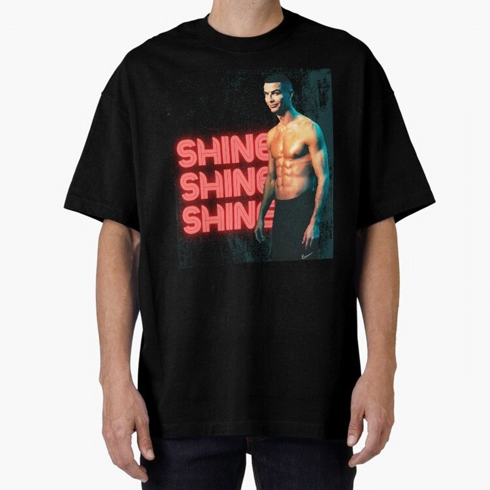 Cristiano Ronaldo Shine Oversized T-Shirt Share the Excitement of FIFA World Cup 2026 Group Stage for Fans of Haaland and Mbappe and Spain and Netherlands, Bringing Fan Favorite Moments, National Team Passion, Big Match Drama and Soccer History;