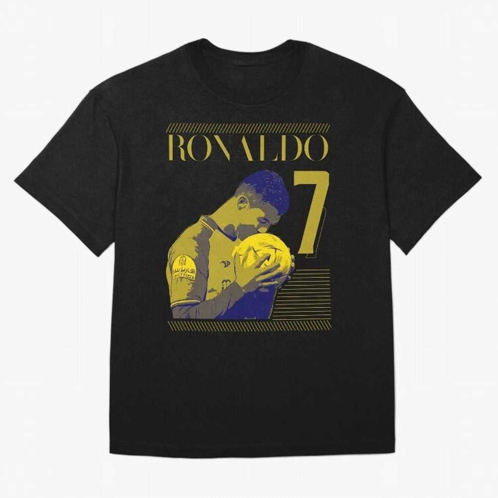 Cristiano Ronaldo Its Yellow Oversized T-Shirt Capture Global Football Passion for FIFA World Cup 2026 USA Canada Mexico, Capturing Neymar, Netherlands, Football Festival Excitement, Trophy Ambitions, Country Rivalries and Star Player Buzz; Great
