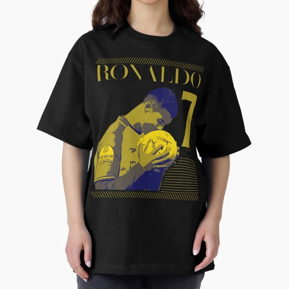 Cristiano Ronaldo Its Yellow Oversized T-Shirt Capture Global Football Passion for FIFA World Cup 2026 USA Canada Mexico, Capturing Neymar, Netherlands, Football Festival Excitement, Trophy Ambitions, Country Rivalries and Star Player Buzz; Great