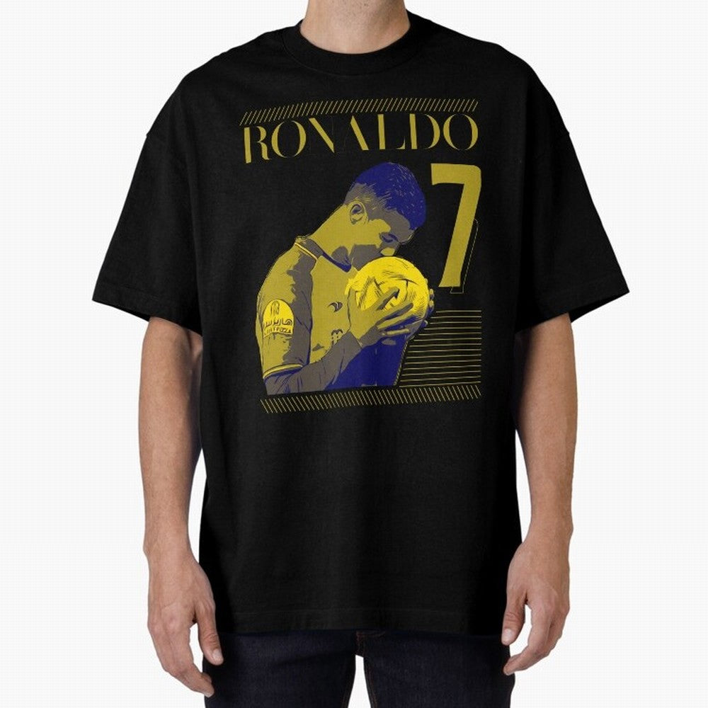Cristiano Ronaldo Its Yellow Oversized T-Shirt Capture Global Football Passion for FIFA World Cup 2026 USA Canada Mexico, Capturing Neymar, Netherlands, Football Festival Excitement, Trophy Ambitions, Country Rivalries and Star Player Buzz; Great