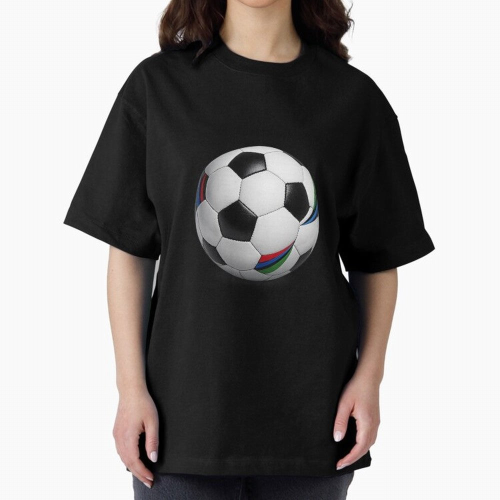 Kick Power Football Design | Classic Soccer Ball Sports Artwork Oversized T-Shirt Celebrate Fan Favorites in FIFA World Cup 2026 USA Canada Mexico Centered on Neymar, Argentina, France and Brazil Energy, Match Day Excitement, Supporter Culture,