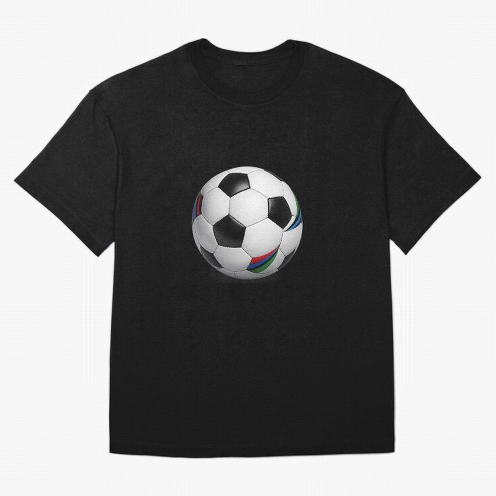 Kick Power Football Design | Classic Soccer Ball Sports Artwork Oversized T-Shirt Celebrate Fan Favorites in FIFA World Cup 2026 USA Canada Mexico Centered on Neymar, Argentina, France and Brazil Energy, Match Day Excitement, Supporter Culture,