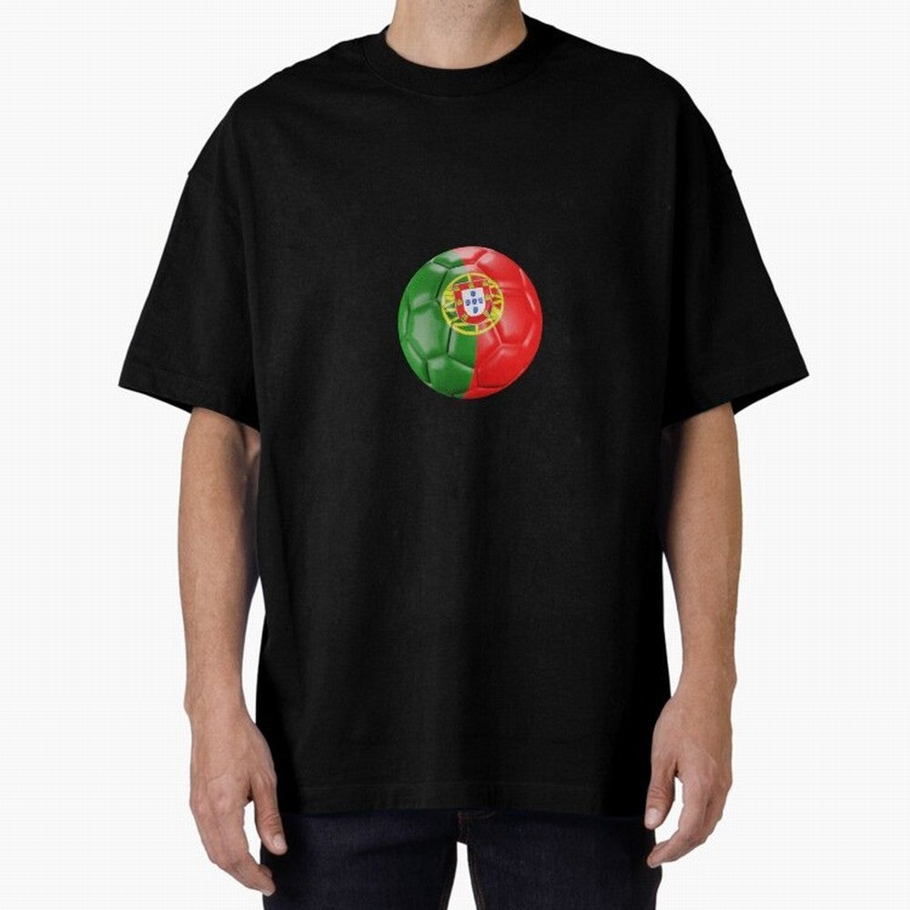 Portugal Oversized T-Shirt Bring World Football Passion into Match Day Hype around FIFA World Cup 2026, Cristiano Ronaldo, Spain and Netherlands, Championship Spirit, Famous Goals, Roaring Crowds and International Football Unity; Perfect for
