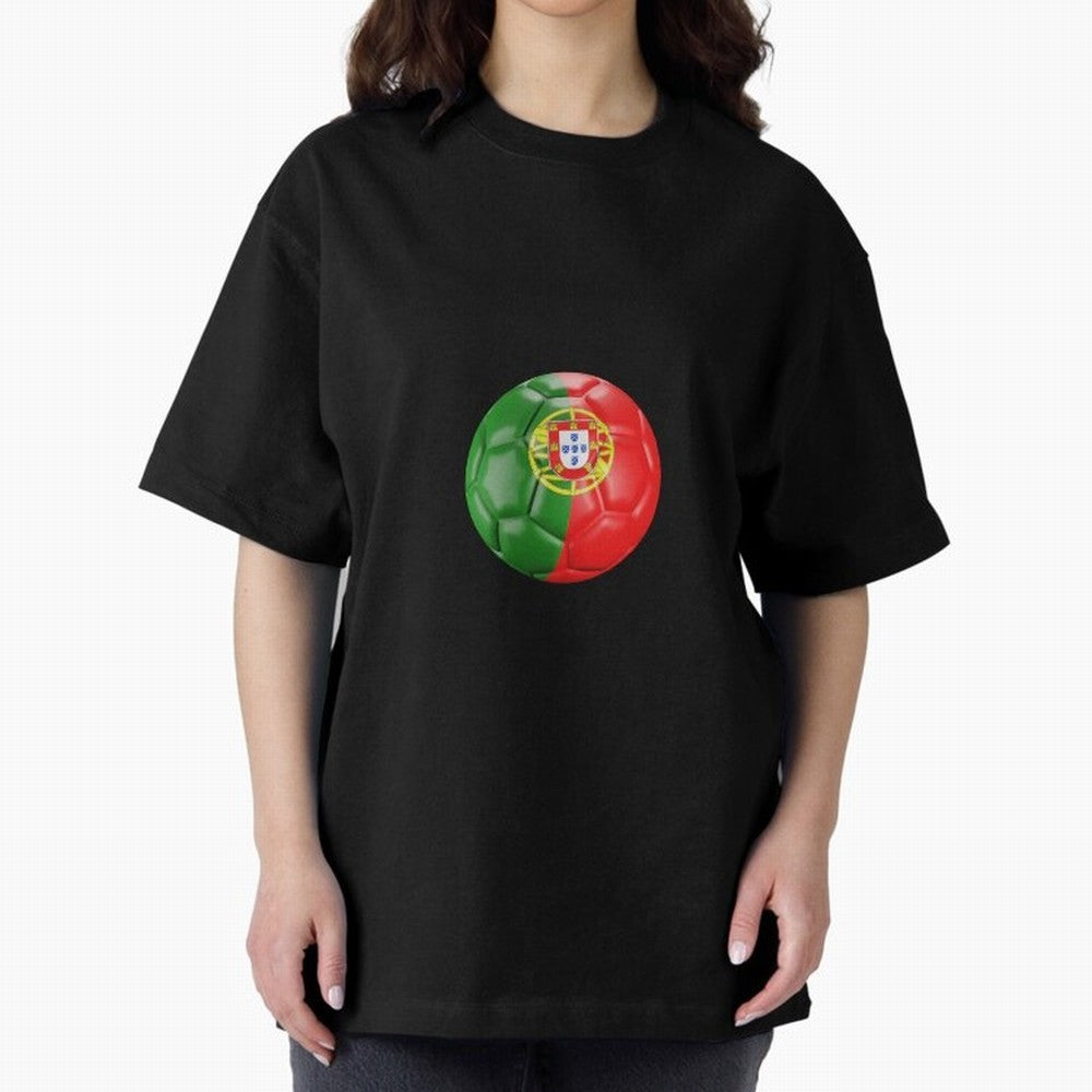 Portugal Oversized T-Shirt Bring World Football Passion into Match Day Hype around FIFA World Cup 2026, Cristiano Ronaldo, Spain and Netherlands, Championship Spirit, Famous Goals, Roaring Crowds and International Football Unity; Perfect for