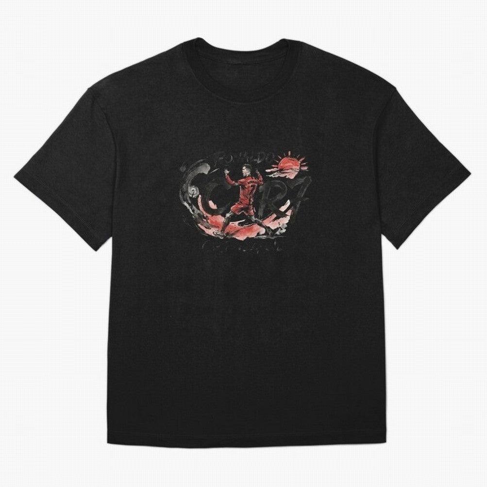 Cristiano Ronaldo CR7 Legend Japanese Ink Art Style Oversized T-Shirt Make Every Kick Count in FIFA World Cup 2026 with Cristiano Ronaldo, England and Germany Energy, Global Supporter Spirit, Legendary Goals, National Colors and Tournament