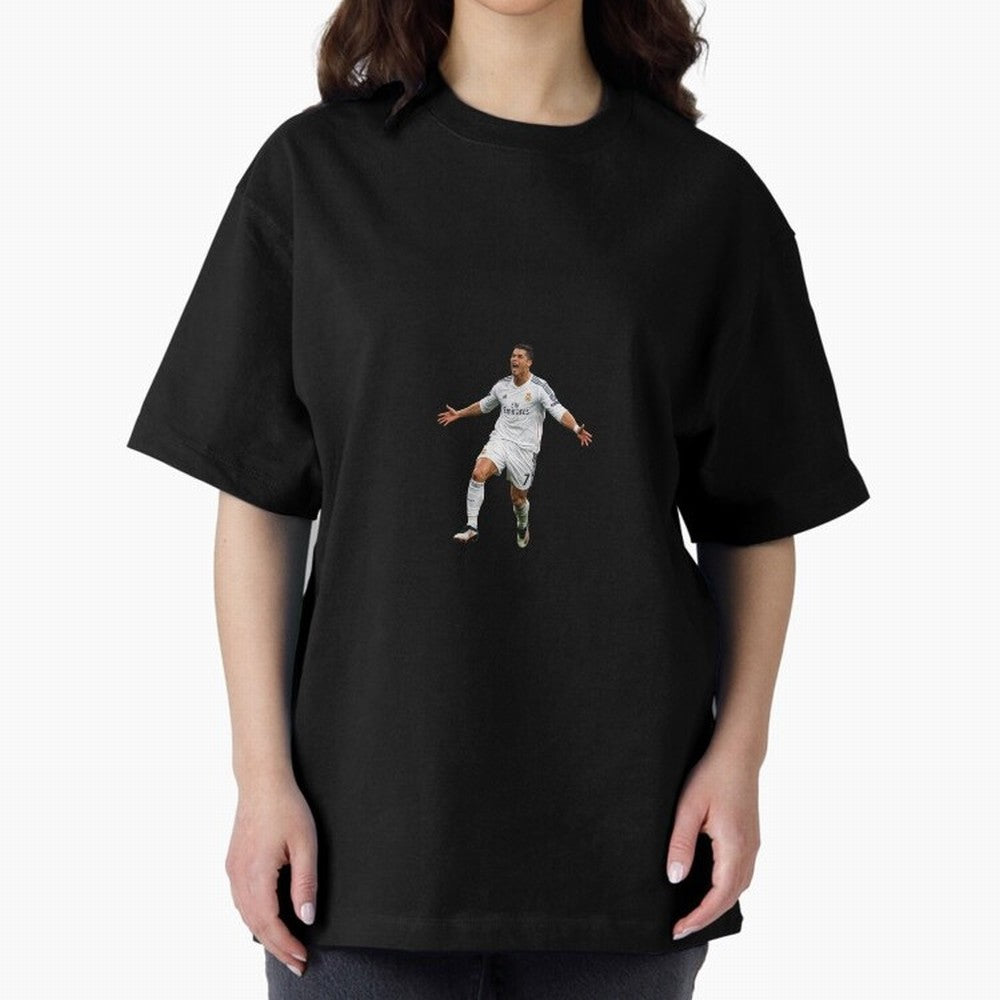 Ronaldo real madrid Oversized T-Shirt Remember Match Day Hype around FIFA World Cup 2026 Group Stage, Mbappe, Brazil, Vintage Soccer Flavor, Modern Football Stars, National Flags and Final Night Emotion; Ideal for Football Dads, Football Moms,