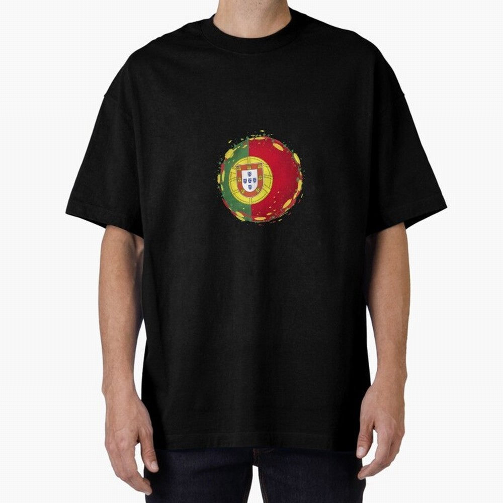 Portugal Oversized T-Shirt Bring Stadium Energy to FIFA World Cup 2026 Highlighting Messi, Brazil, Portugal and Argentina Energy, Championship Spirit, Famous Goals, Roaring Crowds and International Football Unity; Ideal for Passionate Fans Who Love