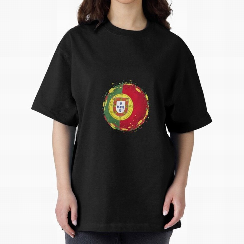Portugal Oversized T-Shirt Bring Stadium Energy to FIFA World Cup 2026 Highlighting Messi, Brazil, Portugal and Argentina Energy, Championship Spirit, Famous Goals, Roaring Crowds and International Football Unity; Ideal for Passionate Fans Who Love