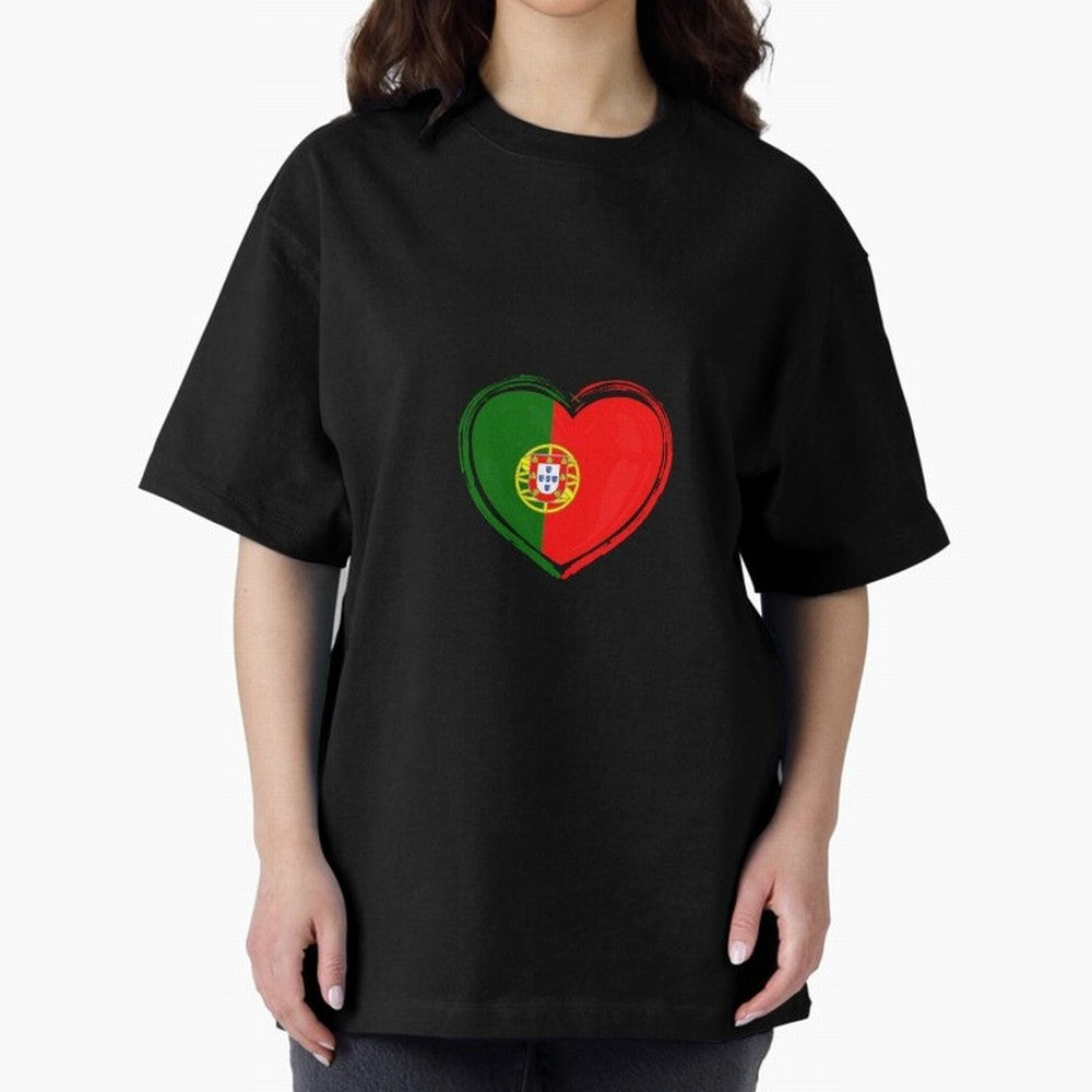 Portugal Oversized T-Shirt Celebrate Football Dreams Across Global Football Passion for FIFA World Cup 2026 Group Stage, Centered on Haaland, Portugal, Global Supporter Spirit, Legendary Goals, National Colors and Tournament Celebration; Perfect