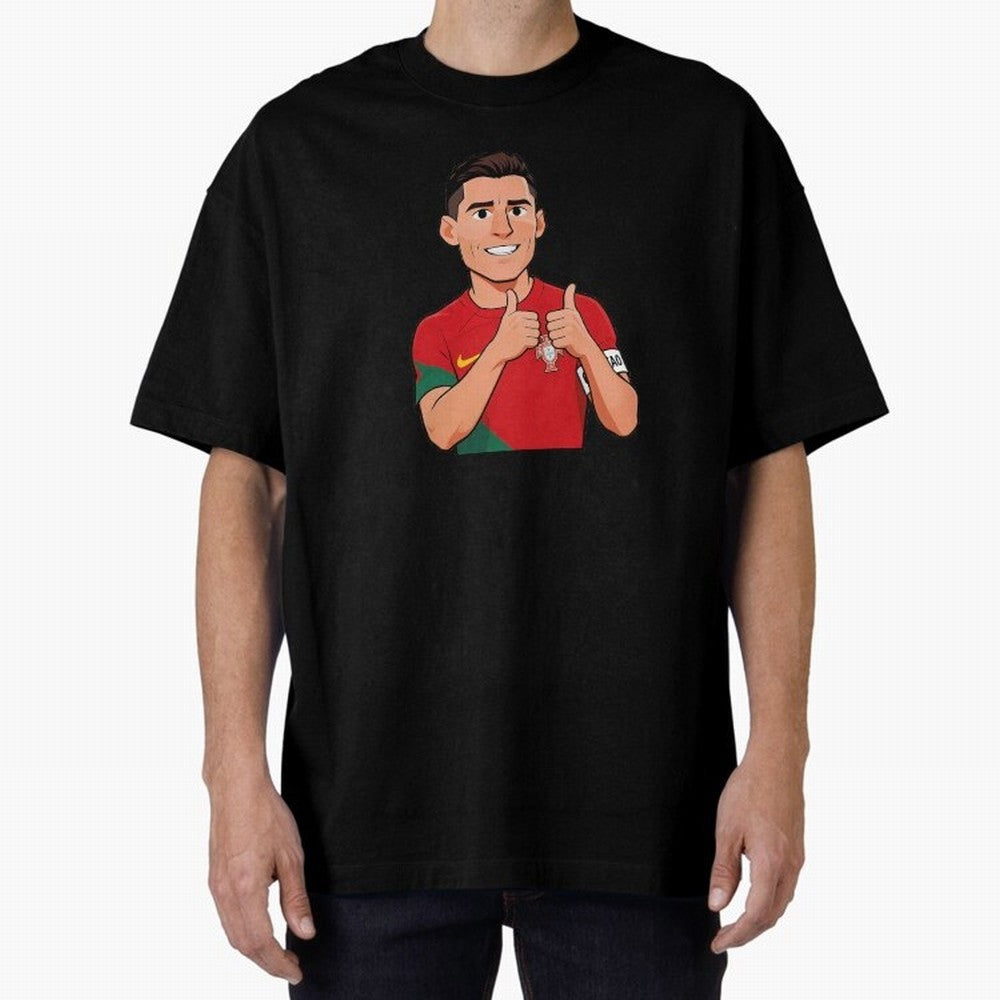 World CUP Cristiano Oversized T-Shirt Feel FIFA World Cup 2026 Spirit, Connected to Spain and Netherlands, CR7, Classic Soccer Heritage, Championship Pressure, Fan Loyalty and International Pride; Made for Die Hard Supporters, Soccer Lovers, Game