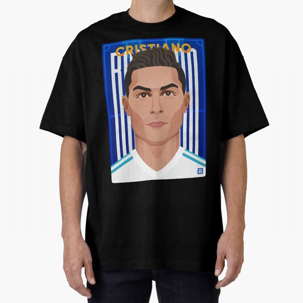 Cristiano Ronaldo (RM) | The Commander Oversized T-Shirt Carry the Colors and Pride of Global Football Passion for FIFA World Cup 2026, Connected to Neymar, Haaland and Cristiano Ronaldo, Argentina, Stadium Chants, National Pride, Trophy Dreams and