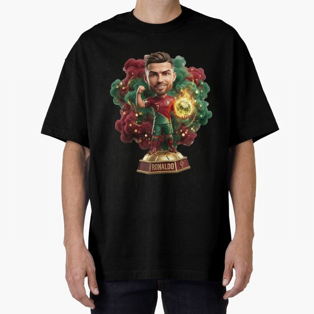 Ronaldo Portugal 2026 - Legend Soccer Chibi 3D Oversized T-Shirt Follow Every Goal of FIFA World Cup 2026 Group Stage for Fans of Haaland and Argentina, France and Brazil, Bringing Champion Mindset, Group Stage Buzz, Knockout Tension and Passionate
