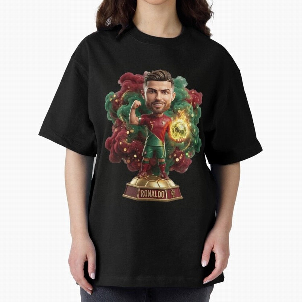 Ronaldo Portugal 2026 - Legend Soccer Chibi 3D Oversized T-Shirt Follow Every Goal of FIFA World Cup 2026 Group Stage for Fans of Haaland and Argentina, France and Brazil, Bringing Champion Mindset, Group Stage Buzz, Knockout Tension and Passionate