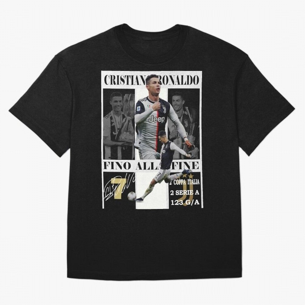 Cristiano Ronaldo Juventus Poster - Iconic CR7 Turin Fan Art Print Oversized T-Shirt Make Game Day About the FIFA World Cup 2026 Group Stage Journey through Mbappe and Neymar Highlights, England and Germany Pride, Goal Celebration Energy, Supporter