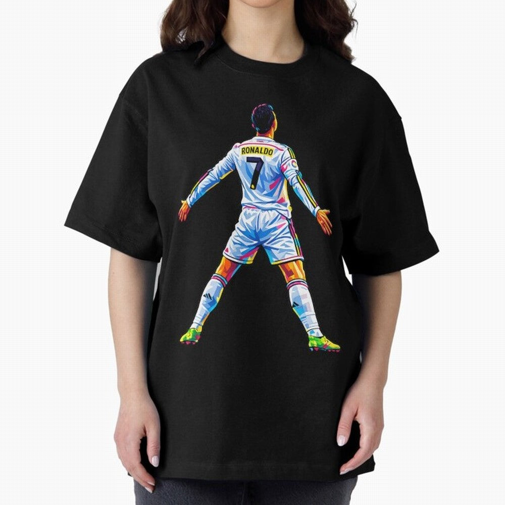 The GOAT Ronaldo Oversized T-Shirt Relive Legendary Nights from Match Day Hype around FIFA World Cup 2026 Group Stage, Mbappe, Argentina, France and Brazil, Tournament Hype, Historic Matchups, Family Viewing Parties and Global Sports Pride; Ideal