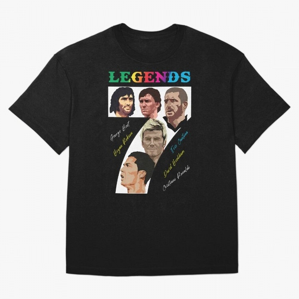 LEGENDS OF FOOTBALL Oversized T-Shirt Show Support during FIFA World Cup 2026 USA Canada Mexico Spirit, Filled with Argentina, France and Brazil, CR7 and Messi, Soccer Culture, Superstar Moments, National Team Dreams and Competitive Fire; Created