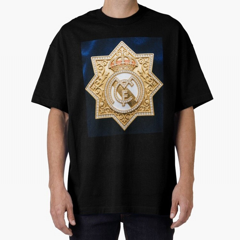 Escudo del Realma Oversized T-Shirt Join FIFA World Cup 2026 Group Stage for Fans of CR7 and Portugal, Spain and Germany, Bringing Retro Football Energy, Iconic Rivalries, Trophy Chase Drama and Stadium Atmosphere; Perfect for People Who Love