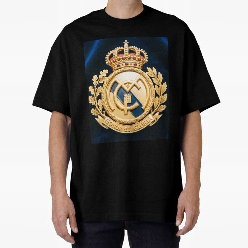 Madrid Honor y Gloria Oversized T-Shirt Get Ready for FIFA World Cup 2026 for Fans of CR7 and Messi and Argentina and Brazil, Bringing Football History, Final Match Energy, Crowd Noise and Once in a Lifetime Moments; Created for Match Day Parties,