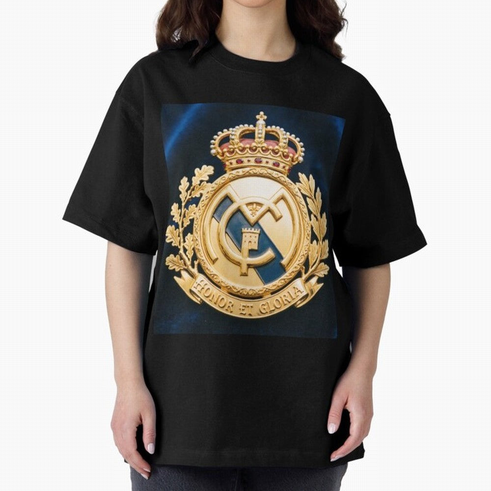 Madrid Honor y Gloria Oversized T-Shirt Get Ready for FIFA World Cup 2026 for Fans of CR7 and Messi and Argentina and Brazil, Bringing Football History, Final Match Energy, Crowd Noise and Once in a Lifetime Moments; Created for Match Day Parties,