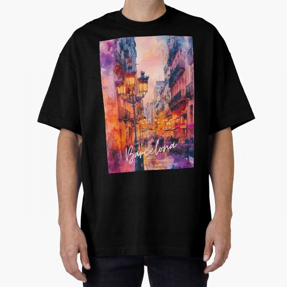 Barcelona Oversized T-Shirt Spotlight FIFA World Cup 2026 USA Canada Mexico Spirit, Connected to England, Mbappe, Tournament Hype, Historic Matchups, Family Viewing Parties and Global Sports Pride; Created for Match Day Parties, Soccer Gifts, Fan