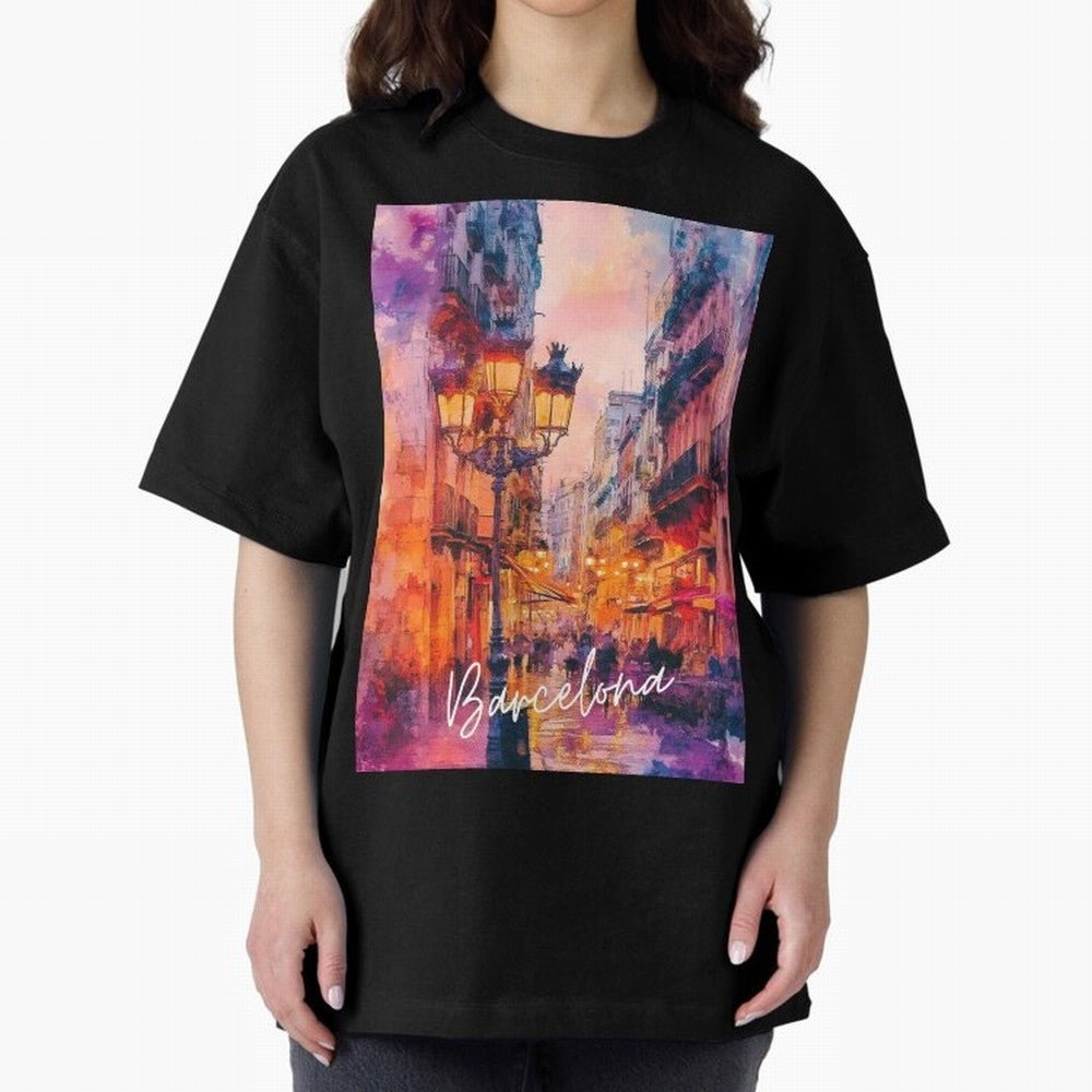 Barcelona Oversized T-Shirt Spotlight FIFA World Cup 2026 USA Canada Mexico Spirit, Connected to England, Mbappe, Tournament Hype, Historic Matchups, Family Viewing Parties and Global Sports Pride; Created for Match Day Parties, Soccer Gifts, Fan