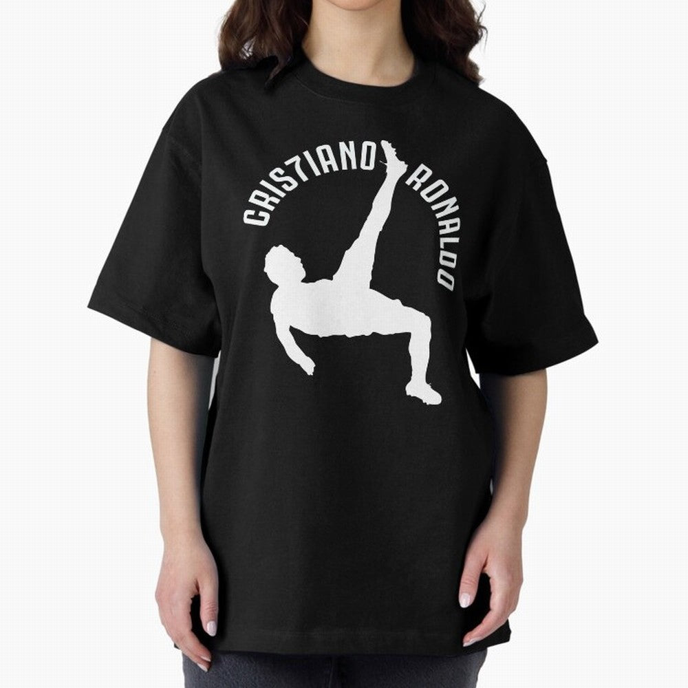 Cristiano Ronaldo - Bicycle Oversized T-Shirt Live the Energy of Match Day Hype around FIFA World Cup 2026 Group Stage, Messi and Cristiano Ronaldo, Argentina, France and Brazil, Fan Favorite Moments, National Team Passion, Big Match Drama and