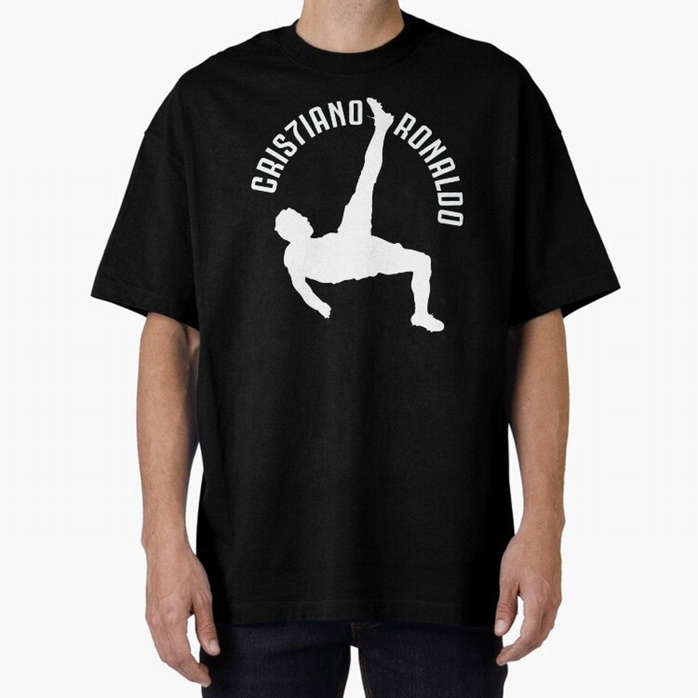 Cristiano Ronaldo - Bicycle Oversized T-Shirt Live the Energy of Match Day Hype around FIFA World Cup 2026 Group Stage, Messi and Cristiano Ronaldo, Argentina, France and Brazil, Fan Favorite Moments, National Team Passion, Big Match Drama and