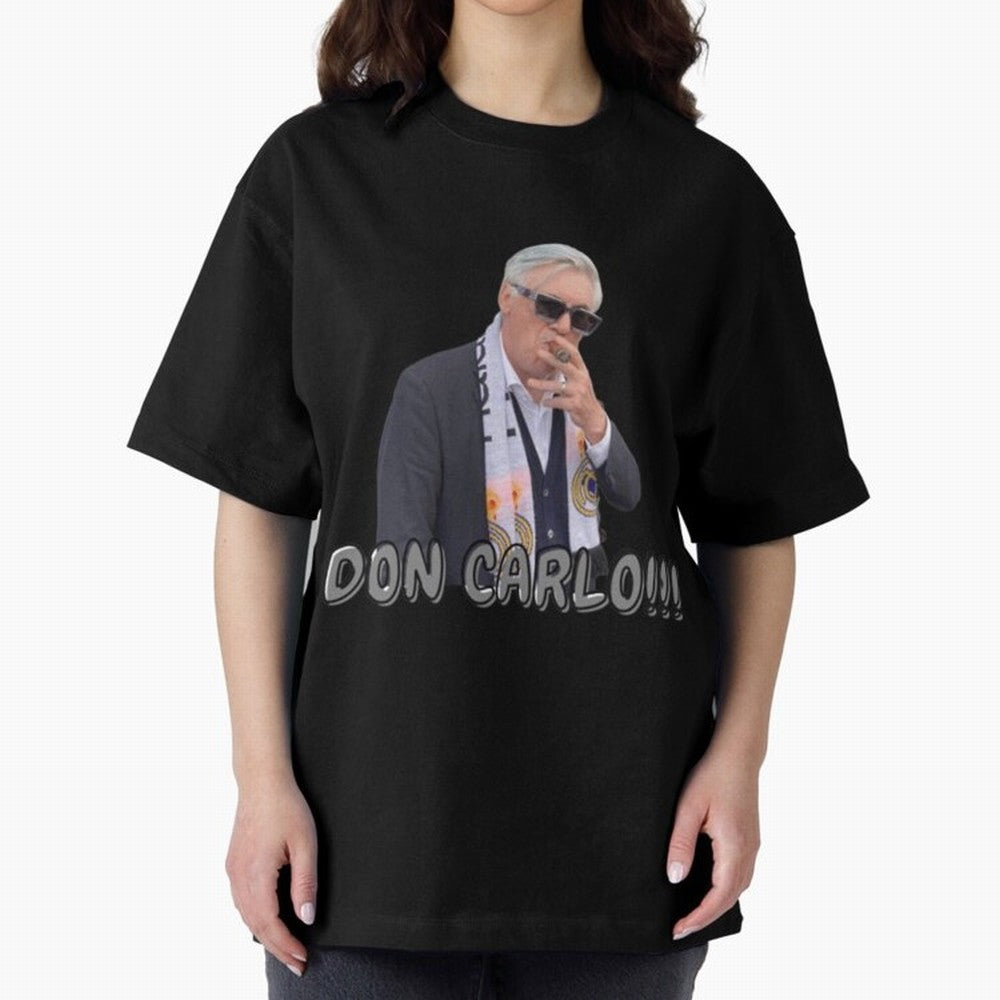 Don Carlo Ancelotti Oversized T-Shirt Celebrate the FIFA World Cup 2026 Journey through Mbappe and Neymar Highlights, Brazil, Portugal and Argentina Pride, Match Day Excitement, Supporter Culture, Golden Goals and Global Football Passion; Built for
