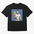 Cristiano Ronaldo Cr7 The Best Artwork Futbol Soccer Oversized T-Shirt Show Love for Legendary Goals in the FIFA World Cup 2026 Group Stage Journey through Messi Highlights, Portugal, Spain and Germany Pride, Soccer Culture, Superstar Moments,