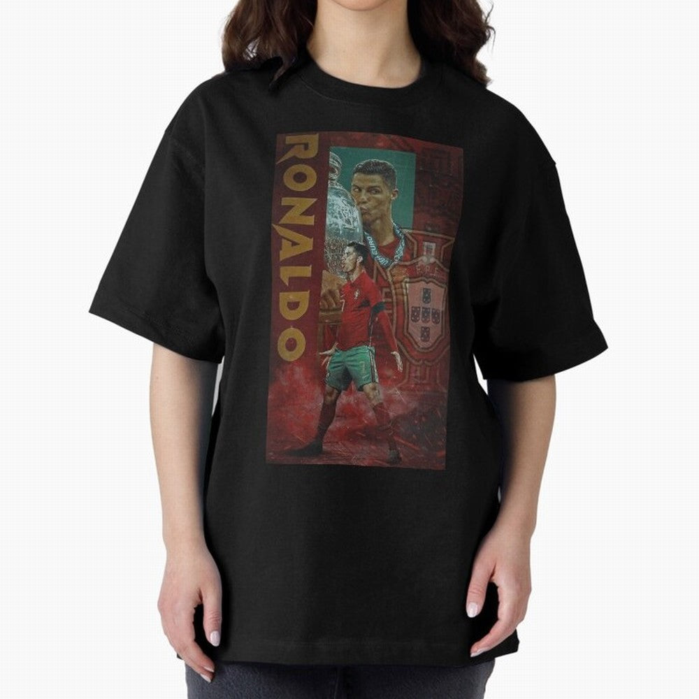 Cristiano Ronaldo Oversized T-Shirt Discover the FIFA World Cup 2026 Group Stage Journey through Mbappe and Neymar Highlights, Netherlands Pride, Football Passion, Legendary Performances, Festival Vibes and Supporter Community; Great for Watch