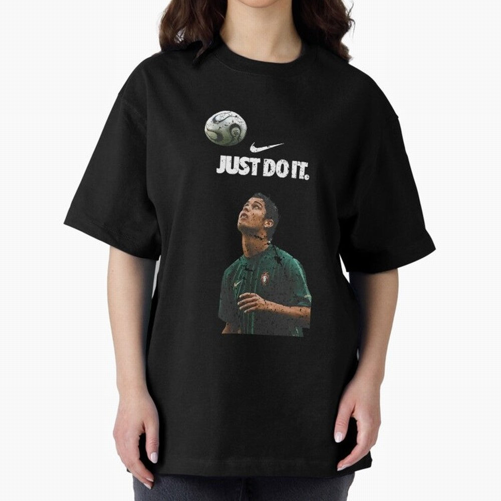 Cristiano Ronaldo Just Do It Oversized T-Shirt Support Iconic Players in FIFA World Cup 2026 Spirit, Highlighting Netherlands, Neymar, Tournament Hype, Historic Matchups, Family Viewing Parties and Global Sports Pride; Built for Supporters Chasing