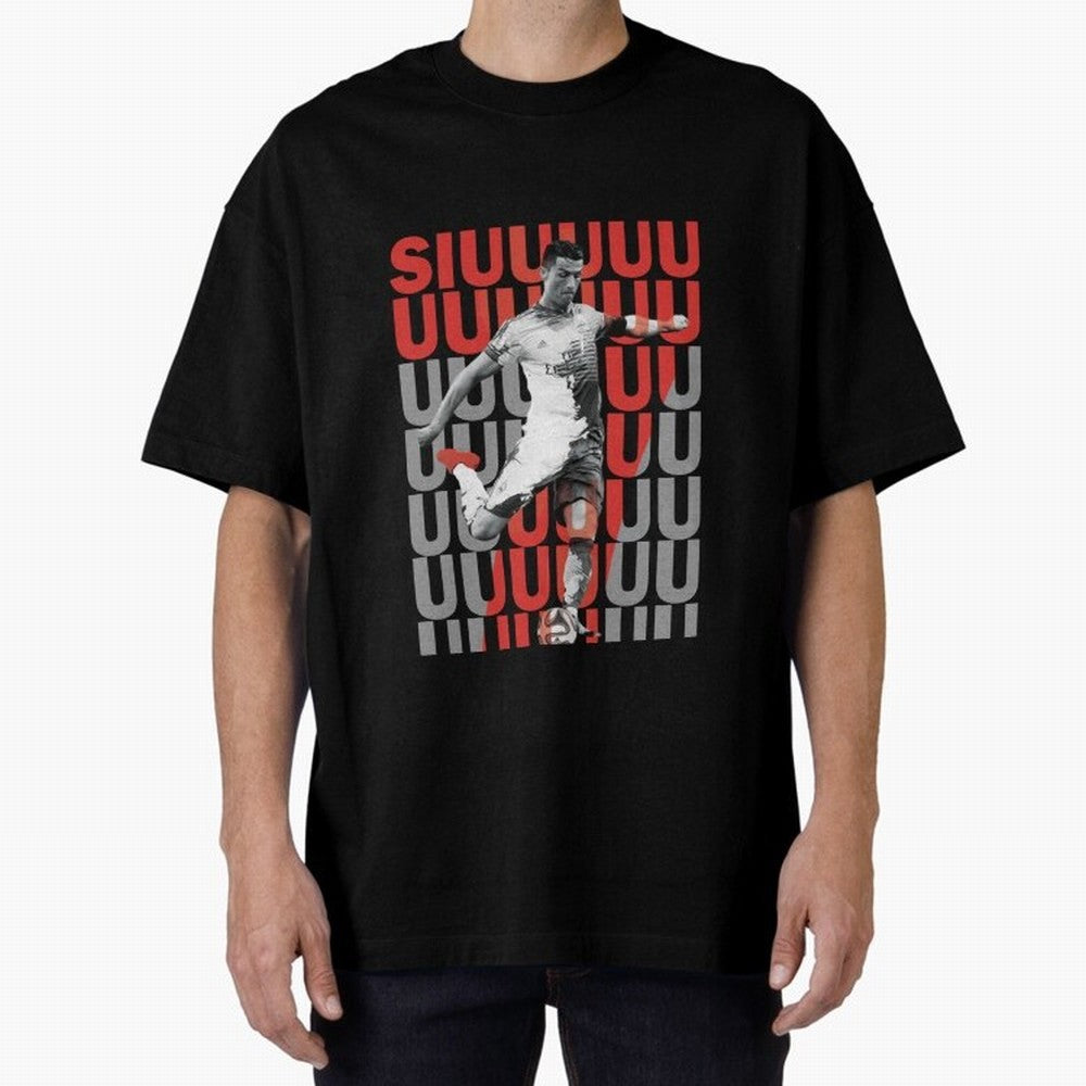 Siuuuuuu Cristiano Ronaldo Oversized T-Shirt Bring Supporter Culture to Match Day Hype around FIFA World Cup 2026, Messi, Neymar and Mbappe, France and Portugal, Fan Favorite Moments, National Team Passion, Big Match Drama and Soccer History; Great