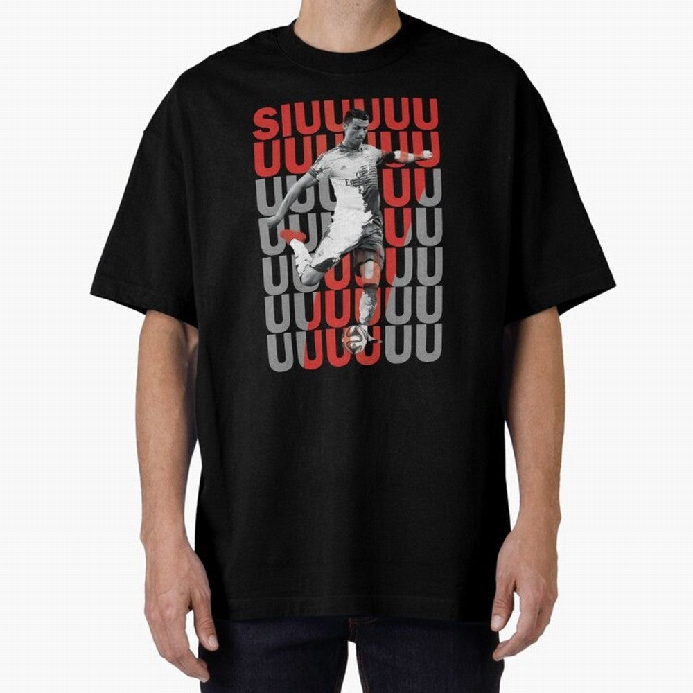 Siuuuuuu Cristiano Ronaldo Oversized T-Shirt Celebrate Fan Favorites in Match Day Hype around FIFA World Cup 2026 Group Stage, Messi, Brazil, Portugal and Argentina, Supporter Pride, Iconic Celebrations, Legendary Names and Global Match Day Energy;