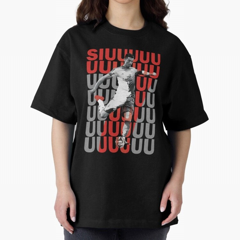 Siuuuuuu Cristiano Ronaldo Oversized T-Shirt Celebrate Fan Favorites in Match Day Hype around FIFA World Cup 2026 Group Stage, Messi, Brazil, Portugal and Argentina, Supporter Pride, Iconic Celebrations, Legendary Names and Global Match Day Energy;