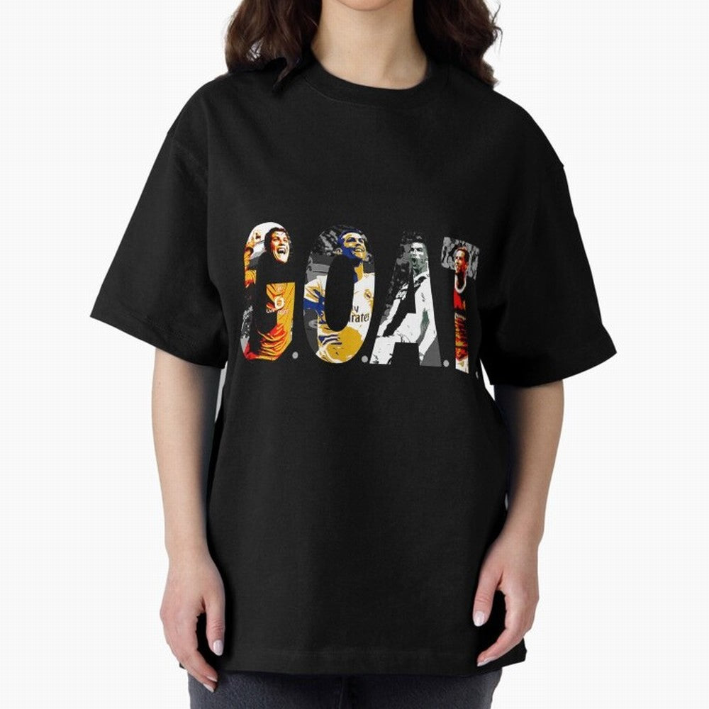 Cristiano Ronaldo Greatest Football Player Of All Time Oversized T-Shirt Celebrate Unforgettable Nights in FIFA World Cup 2026 Spirit, Centered on France, CR7, Championship Spirit, Famous Goals, Roaring Crowds and International Football Unity;