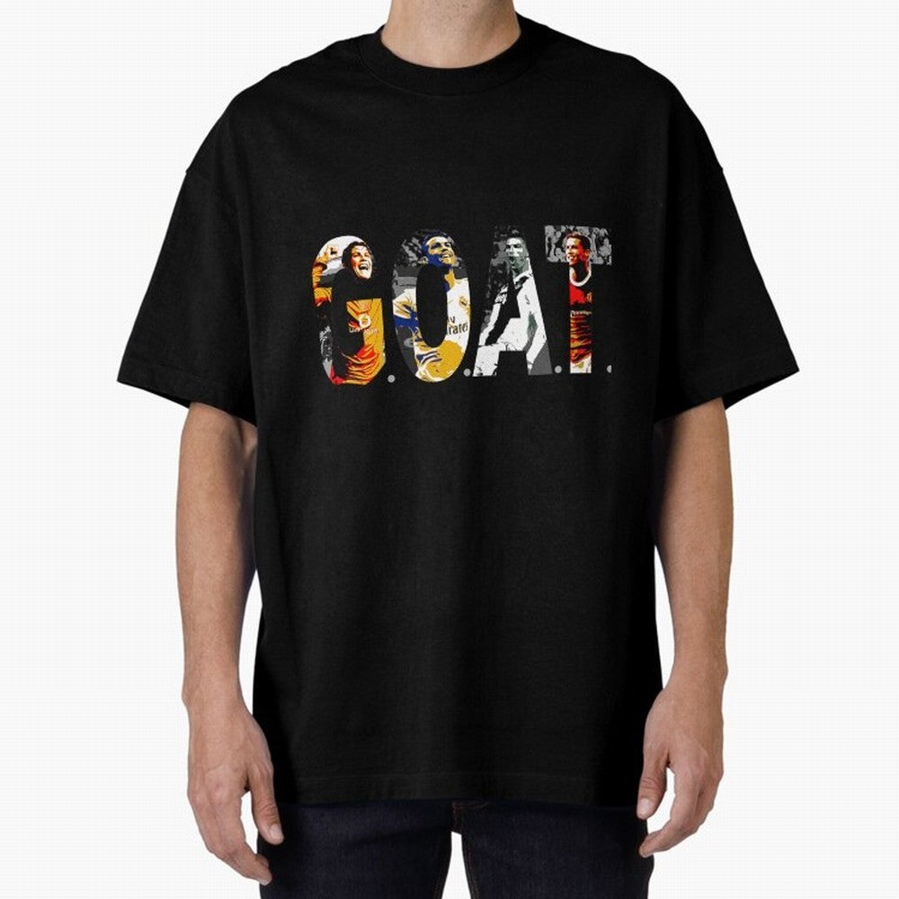 Cristiano Ronaldo Greatest Football Player Of All Time Oversized T-Shirt Celebrate Unforgettable Nights in FIFA World Cup 2026 Spirit, Centered on France, CR7, Championship Spirit, Famous Goals, Roaring Crowds and International Football Unity;