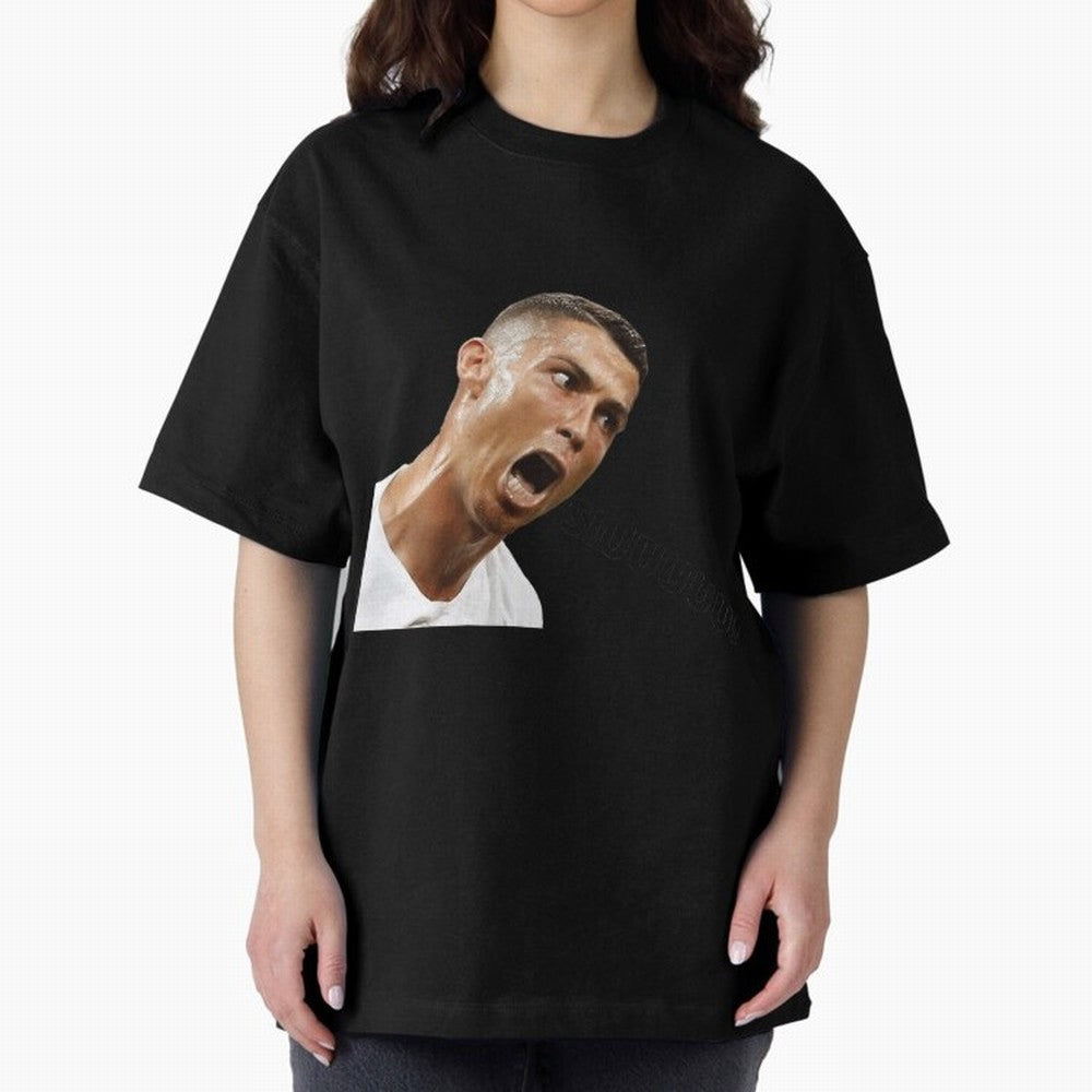 Cristiano Ronaldo Siuuu Oversized T-Shirt Honor the Beautiful Game during Global Football Passion for FIFA World Cup 2026, Built around Haaland, Spain, Sports Nostalgia, International Competition, Famous Players and Unforgettable Victories; Great