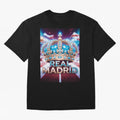 Real Madrid Oversized T-Shirt Mark Global Football Passion for FIFA World Cup 2026 USA Canada Mexico, Built around Haaland, France and Portugal, Goal Celebration Energy, Supporter Heritage, Football Icons and Worldwide Tournament Joy; Ideal for