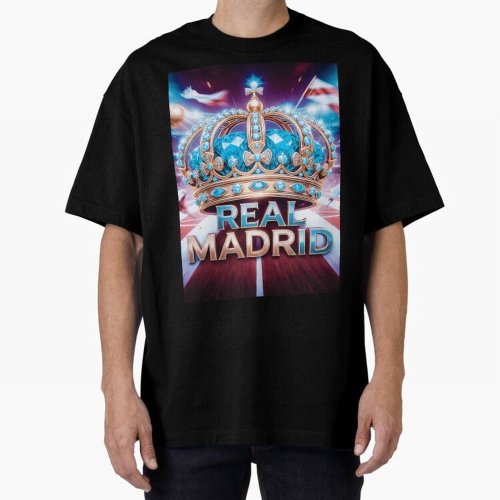 Real Madrid Oversized T-Shirt Mark Global Football Passion for FIFA World Cup 2026 USA Canada Mexico, Built around Haaland, France and Portugal, Goal Celebration Energy, Supporter Heritage, Football Icons and Worldwide Tournament Joy; Ideal for