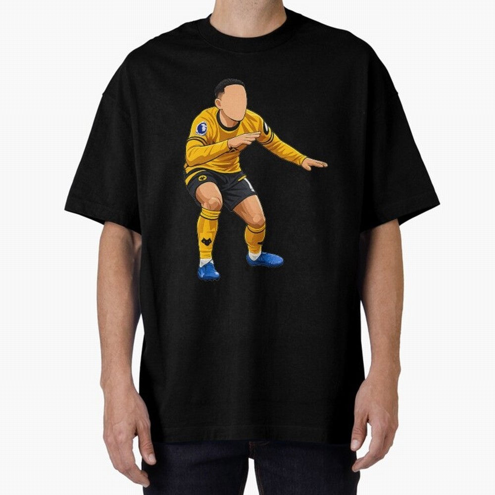 Matheus Cunha Goal Celebration Dance Oversized T-Shirt Celebrate Match Day Hype around FIFA World Cup 2026 Group Stage, Messi and Cristiano Ronaldo, Netherlands, Vintage Soccer Flavor, Modern Football Stars, National Flags and Final Night Emotion;