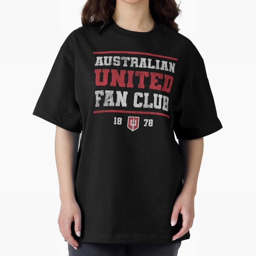Australian United Fan Club Oversized T-Shirt Elevate the FIFA World Cup 2026 Group Stage Journey through Messi, Neymar and Mbappe Highlights, England Pride, Retro Football Energy, Iconic Rivalries, Trophy Chase Drama and Stadium Atmosphere; Made