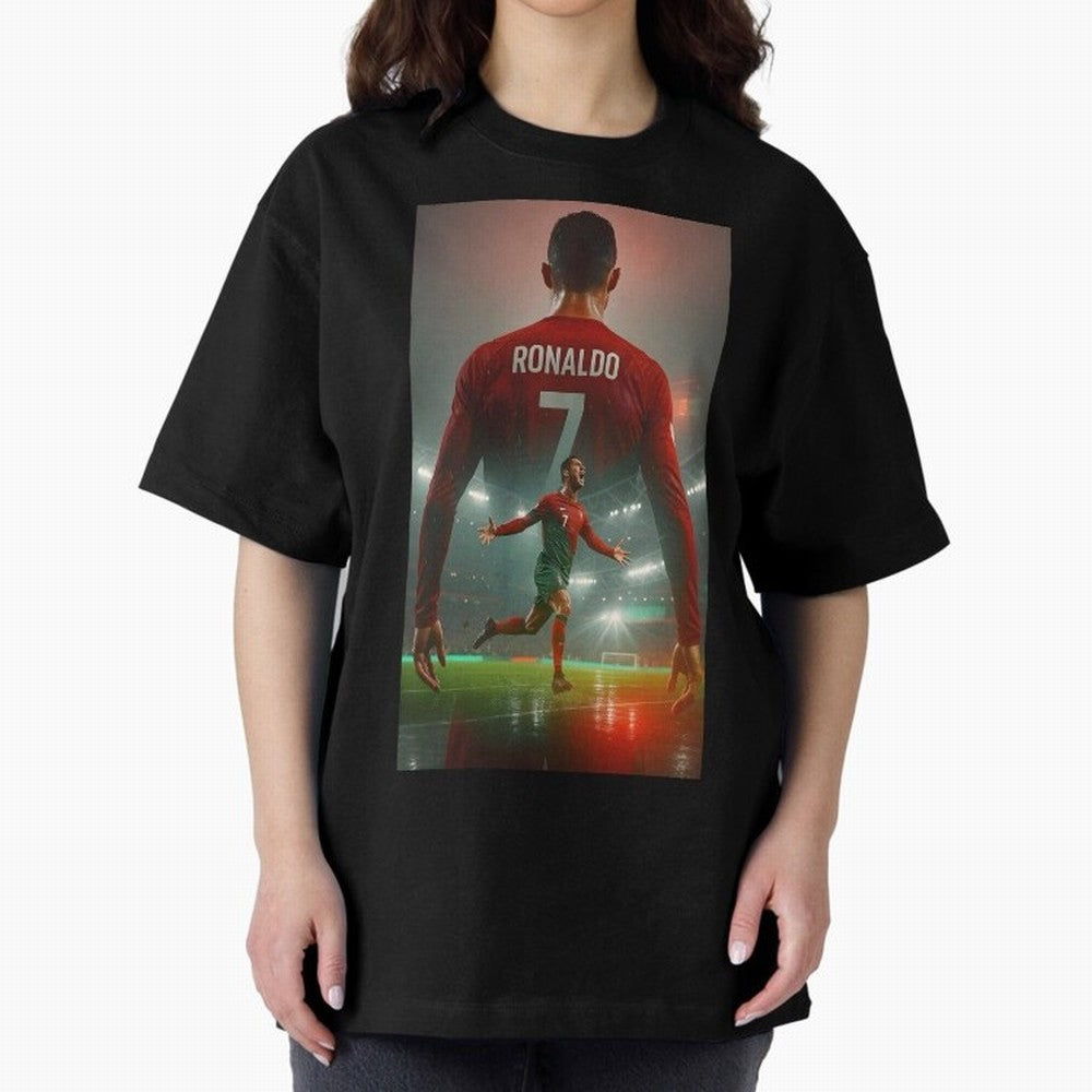 Christiano Ronaldo Oversized T-Shirt Support the Legends of Match Day Hype around FIFA World Cup 2026 Group Stage, Mbappe and Neymar, Spain and Netherlands, Sports Nostalgia, International Competition, Famous Players and Unforgettable Victories;