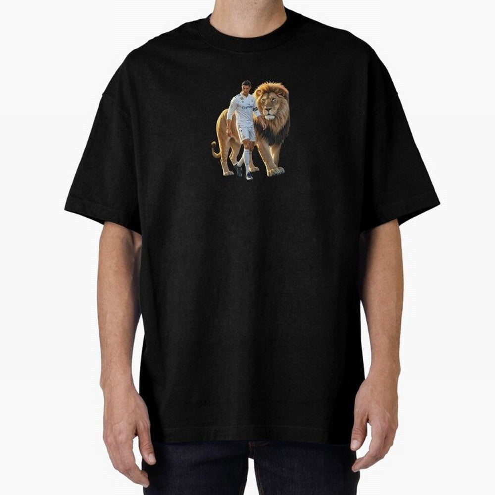 Christiano Ronaldo lion Oversized T-Shirt Show Support during FIFA World Cup 2026 Driven by Mbappe, England and Germany Energy, Game Day Rituals, Football Legends, Country Pride and the Road to the Final; Made for Die Hard Supporters, Soccer