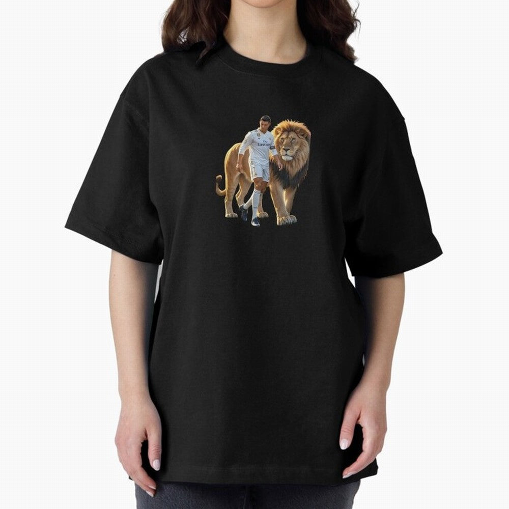 Christiano Ronaldo lion Oversized T-Shirt Show Support during FIFA World Cup 2026 Driven by Mbappe, England and Germany Energy, Game Day Rituals, Football Legends, Country Pride and the Road to the Final; Made for Die Hard Supporters, Soccer
