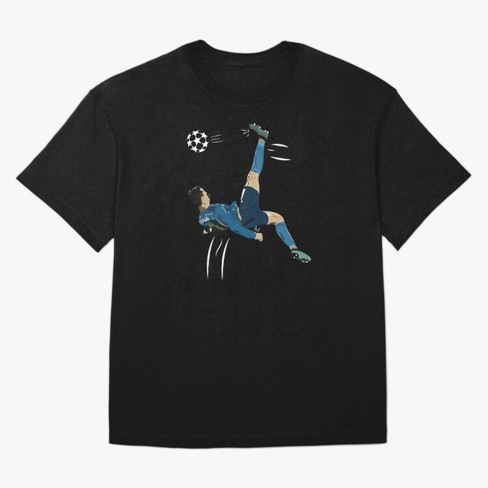 Cristiano Ronaldo Bicycle Kick Oversized T-Shirt Remember the FIFA World Cup 2026 USA Canada Mexico Journey through Messi, Neymar and Mbappe Highlights, Argentina, France and Brazil Pride, Supporter Pride, Iconic Celebrations, Legendary Names and
