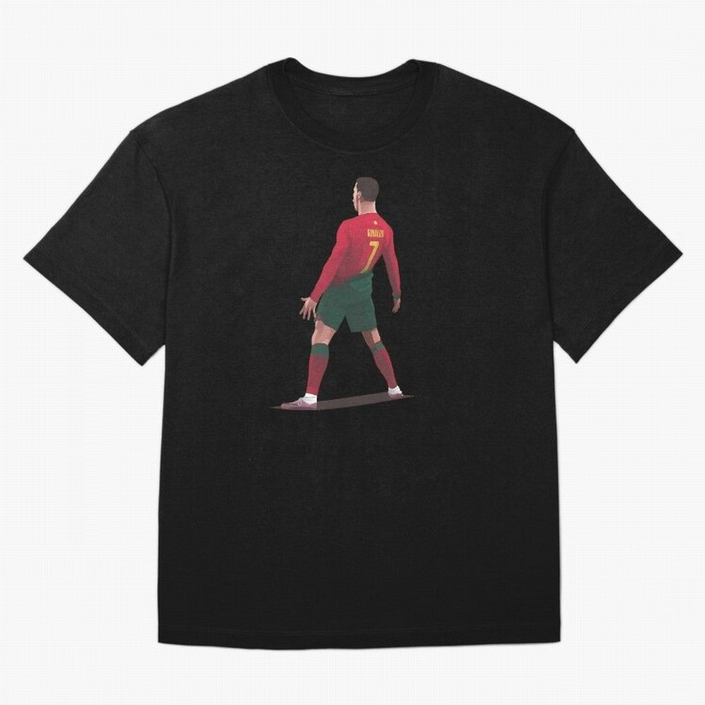 CR7 Celebration Pose Oversized T-Shirt Represent Fans Who Live for Global Football Passion for FIFA World Cup 2026 USA Canada Mexico, Built around Mbappe, France and Portugal, Sports Nostalgia, International Competition, Famous Players and